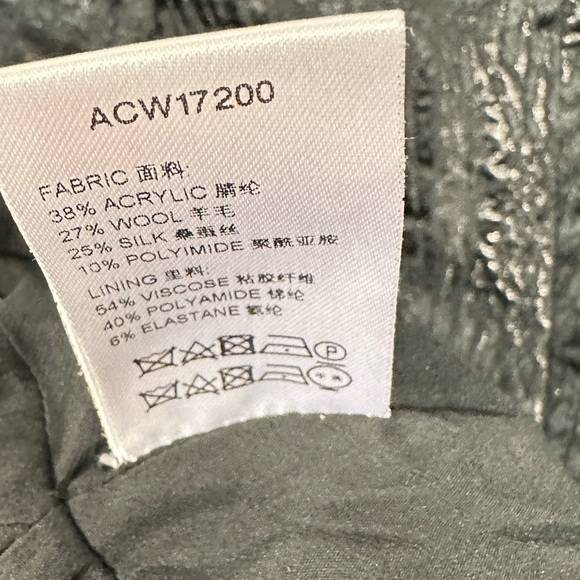 Amen Couture Black Beaded Jacquard Peplum Cocktail Top | Size 4 - Picture 9 of 10